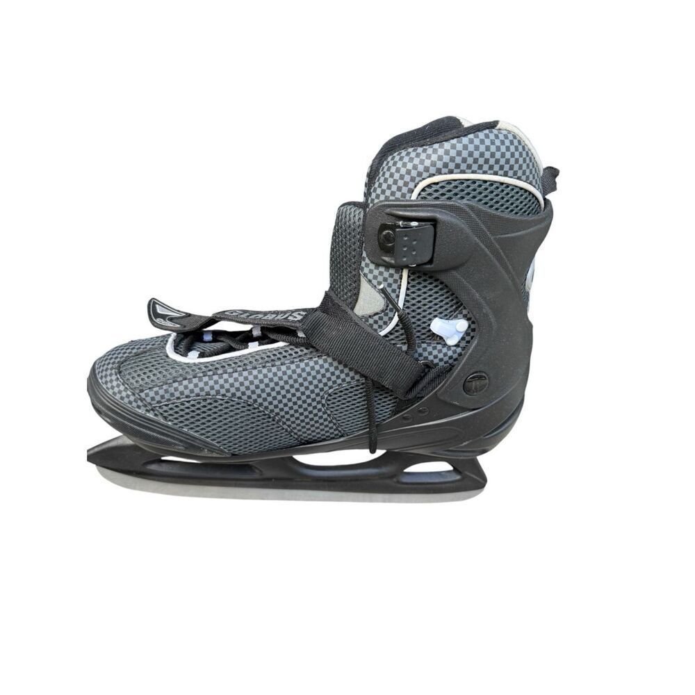 Globus Size 46 Recreational Ice Skates Hockey Black Gray Performance Quick-LS